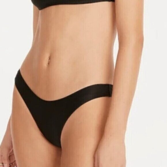 NWT J.Crew Women's Blue Curved Waist Cheeky Bikini Bottom Size Small - Picture 3 of 8